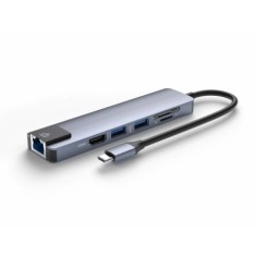 6 in 1 Type C USB 3.0 Hub Ethernet/HDMI SD/TF Adaptör Çoğaltıcı