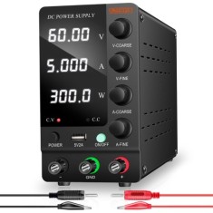 0-60V/5A Ayarlanabilir Dc Güç Kaynağı Voltaj Regülatörü Geliştirilmiş Model SİYAH