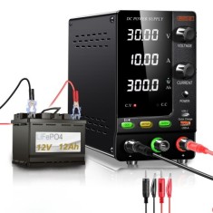 Smartgift 0-30v/10a Ayarlanabilir Dc Güç Kaynağı Voltaj Regülatörü Geliştirilmiş Şarj fonksiyonlu (SİYAH)