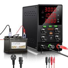 Smartgift 0-30v/10a Ayarlanabilir Dc Güç Kaynağı Voltaj Regülatörü Şarj fonksiyonlu (SİYAH)