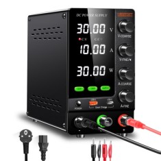 0-30v/10a Ayarlanabilir Dc Güç Kaynağı Voltaj Regülatörü SÜPER Model SİYAH
