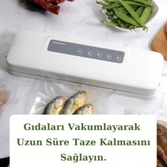 Smartgift Ev Tipi Elektrikli Gıda Vakum Makinesi Cihazı (BEYAZ)